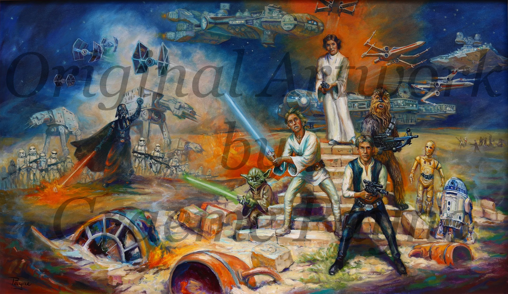 Starwars themed painting by New South Wales artist Graeme Payne